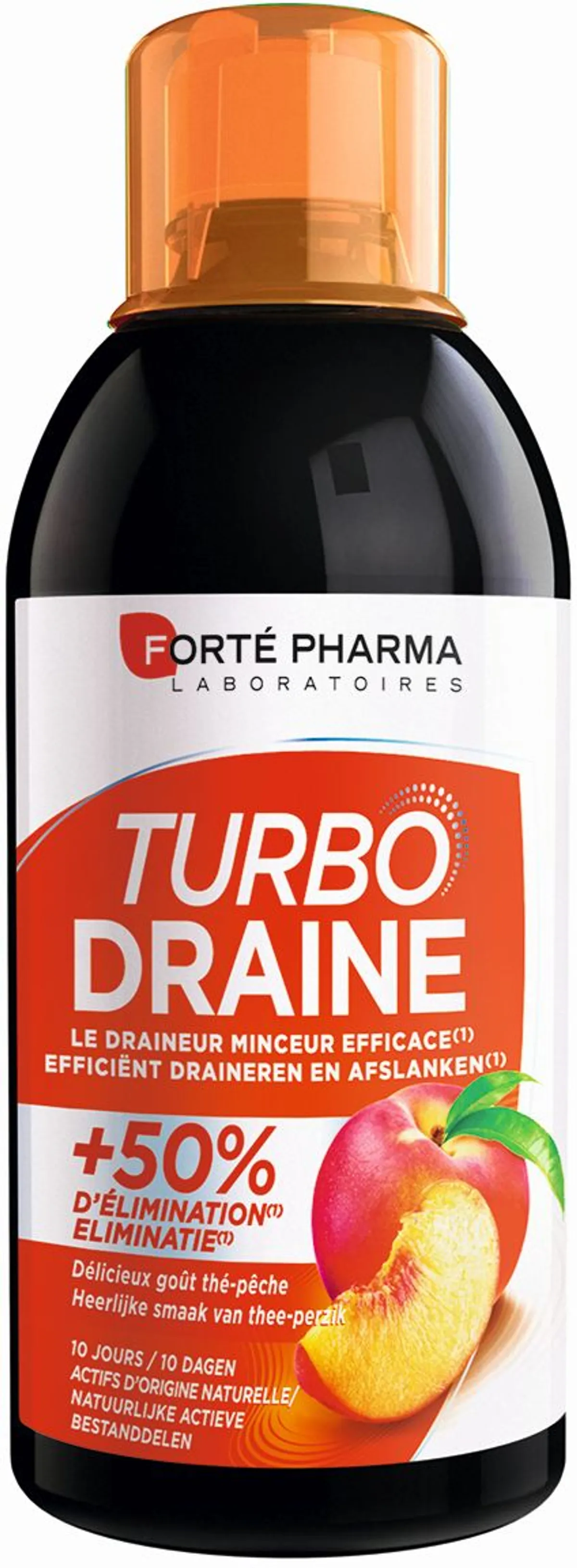 Forté Pharma Turbodraine Groene Thee Perzick 500ml