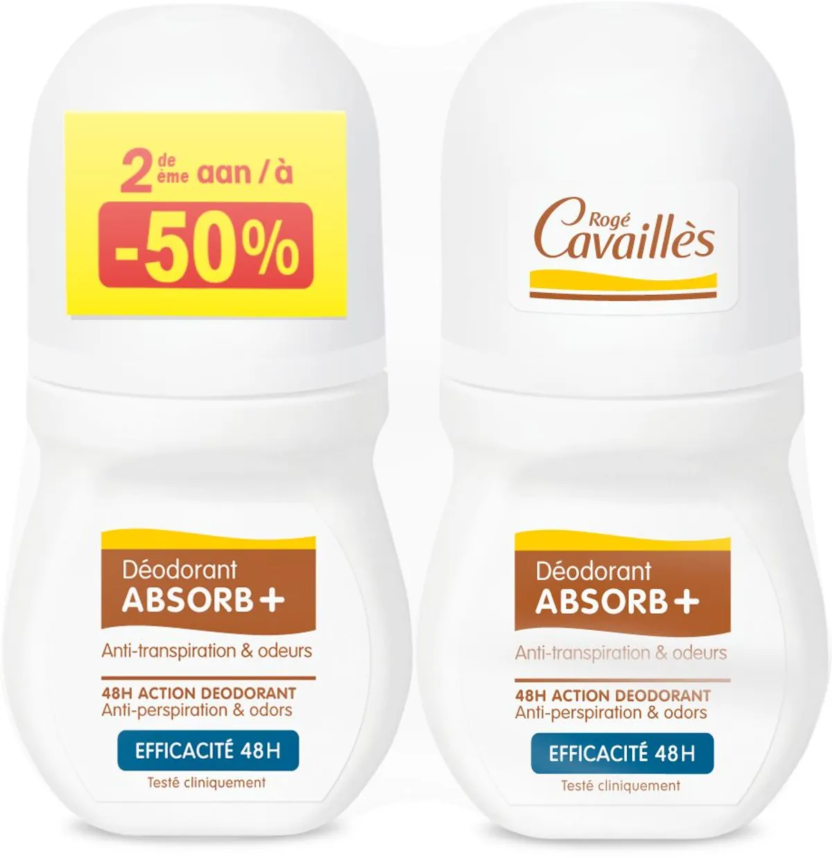 Rogé Cavaillès Deo Soin Régulateur Roll-on 2 x 50ml (2ème produit à - 50%)