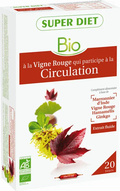 SuperDiet Circulation Bio 20 Ampoules x 15ml