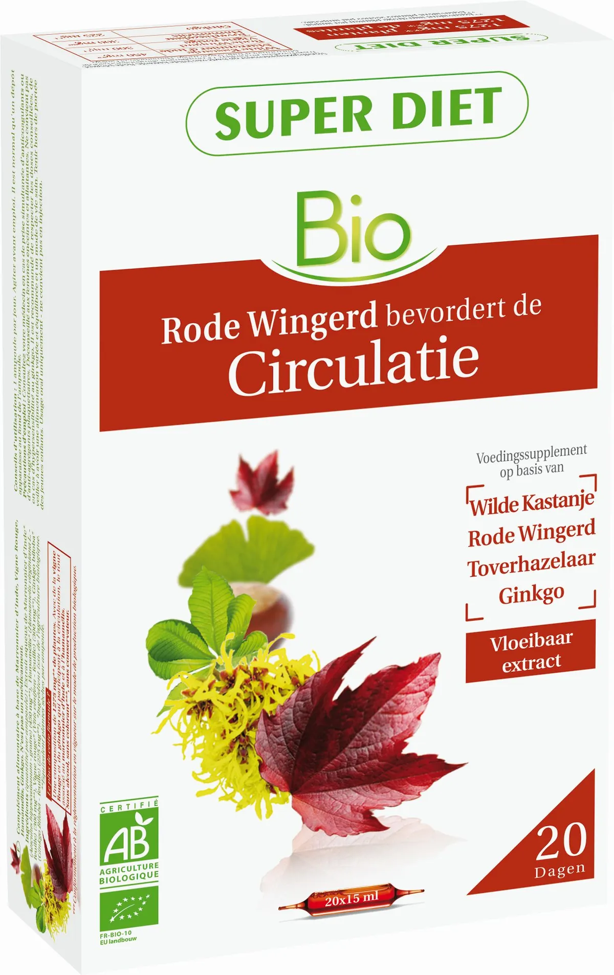 SuperDiet Bloedsomloop Bio 20 Ampullen x 15ml