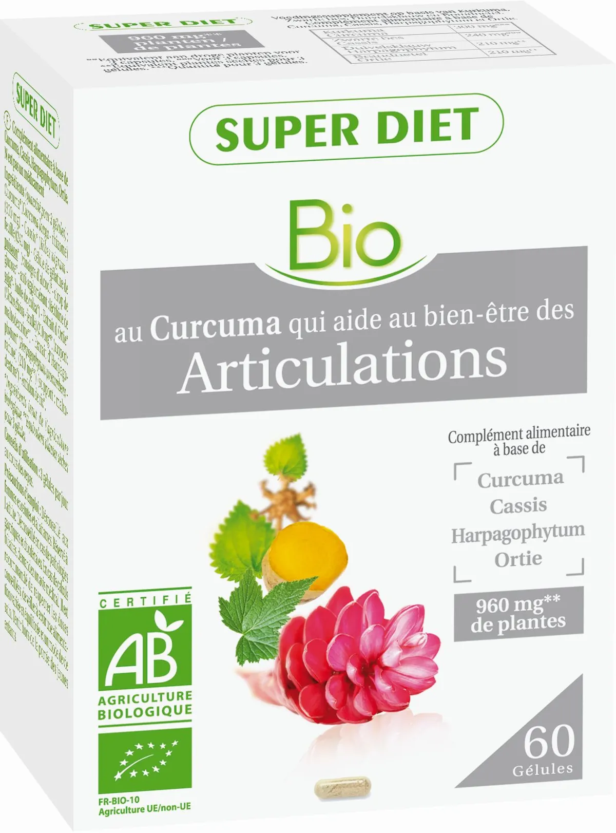 SuperDiet Complexe Articulation Bio 60 Gélules