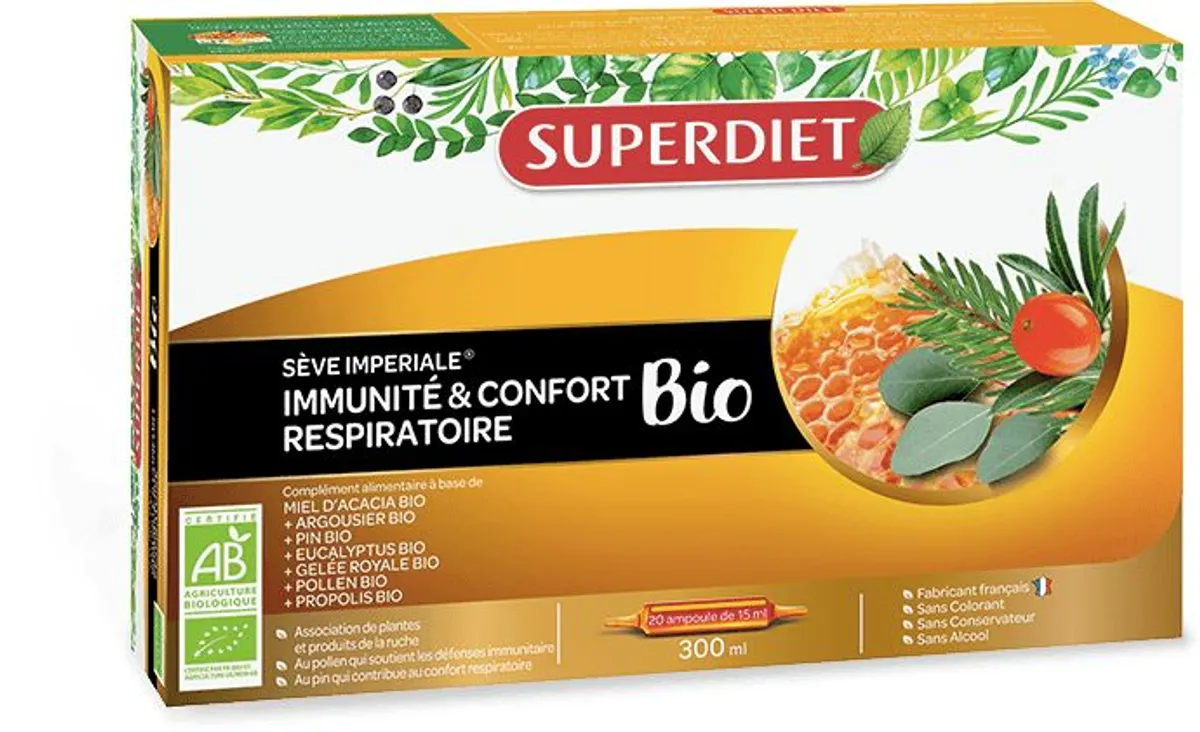 SuperDiet Sève Impériale Bio 20 Ampoules x 15ml