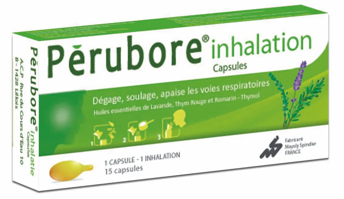 Perubore Inhalation 15 Capsules Huiles Essentielles