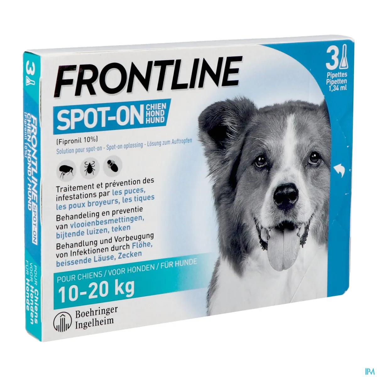 Frontline Spot On Hond 10-20 kg Pipet 3x1,34 ml