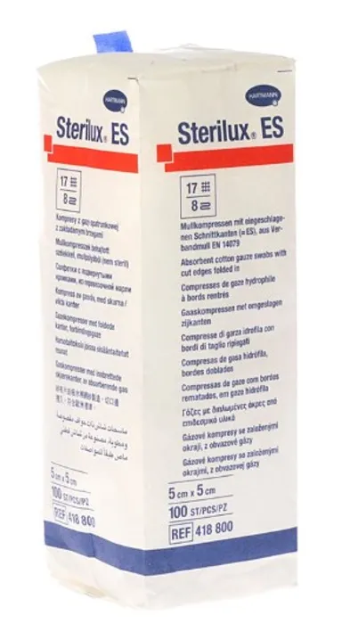 Sterilux Es Cp N/st 8pl5x5cm 100 4188002