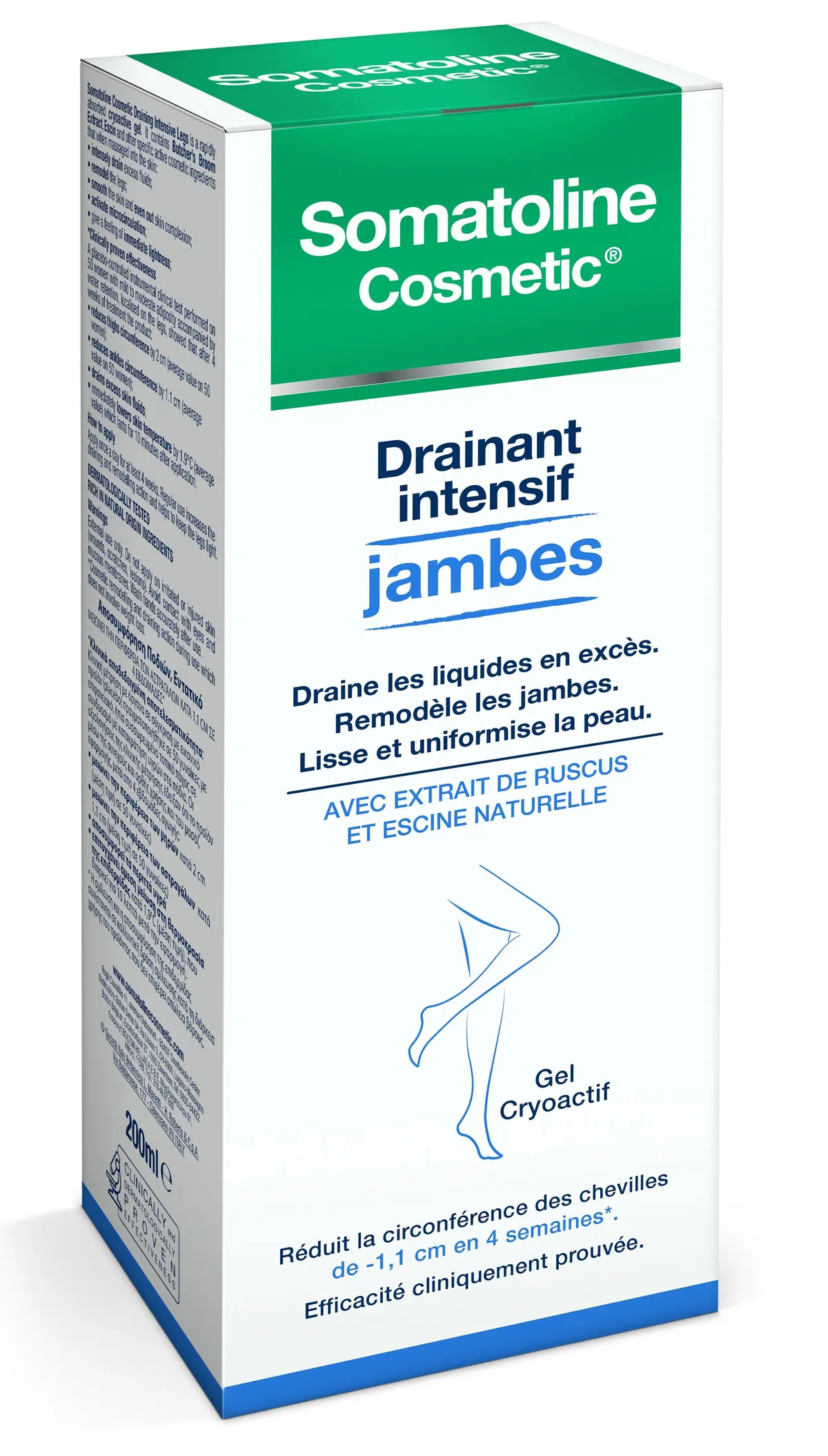 Somatoline Cosmetic Amincissant Drainant Jambes 200ml