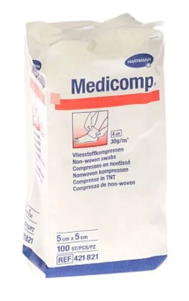 Medicomp Niet-Steriele Kompressen (4 lagen) 5x5cm 100 stuks