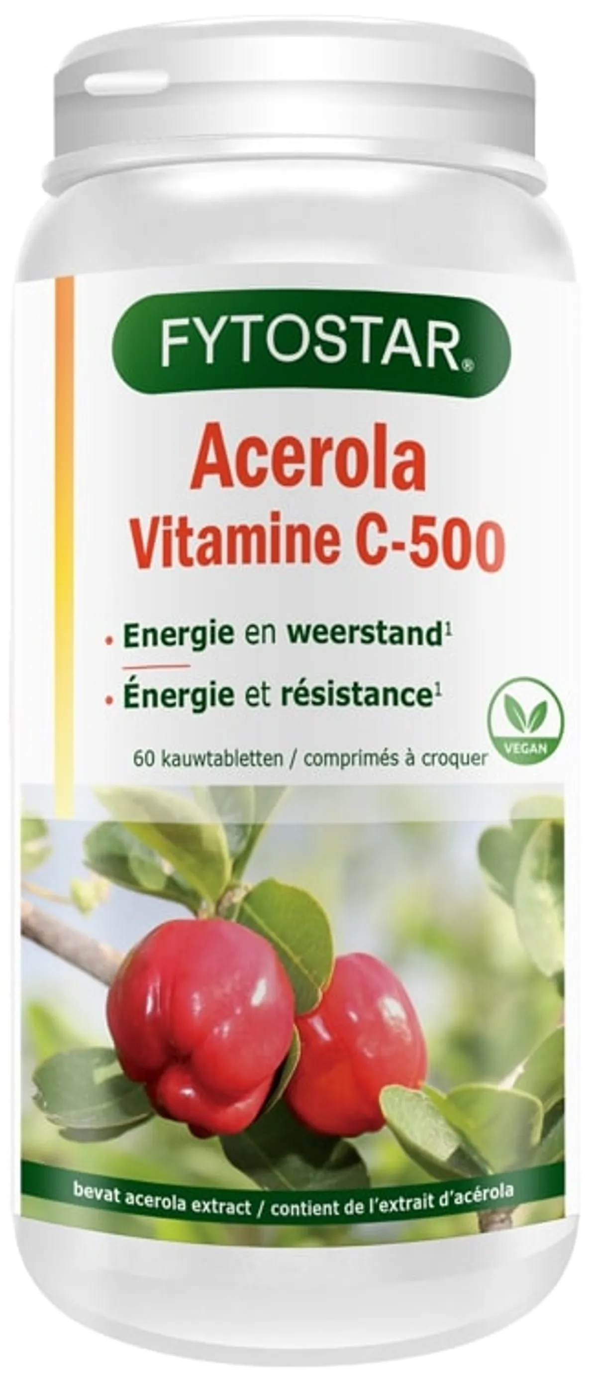 Fytostar Acerola 500 Vitamine C 60 Comprimés