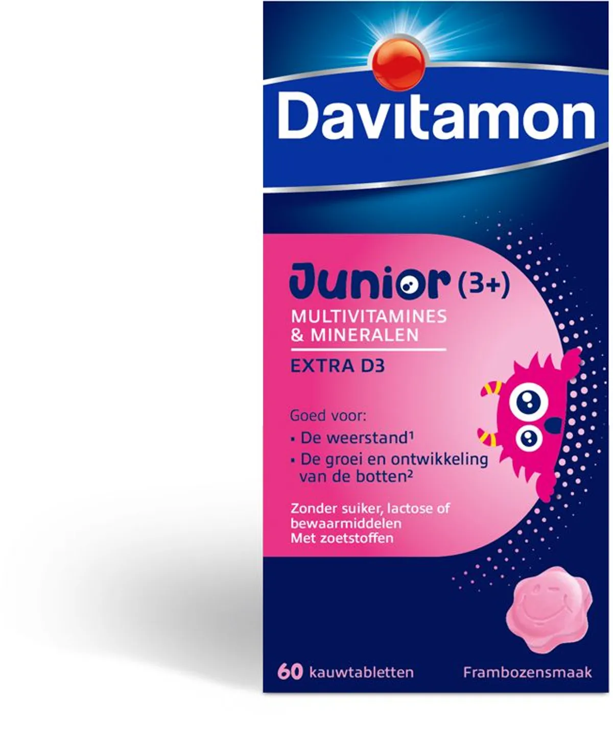 Davitamon Junior Framboos 60 Kauwtabletten