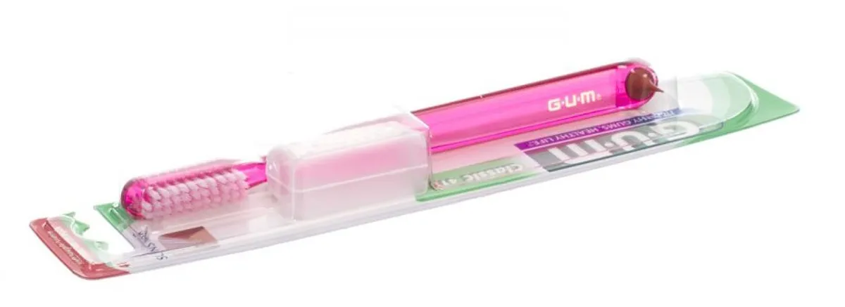 GUM Brosse à Dents Classic 411 Adulte Grande Tete