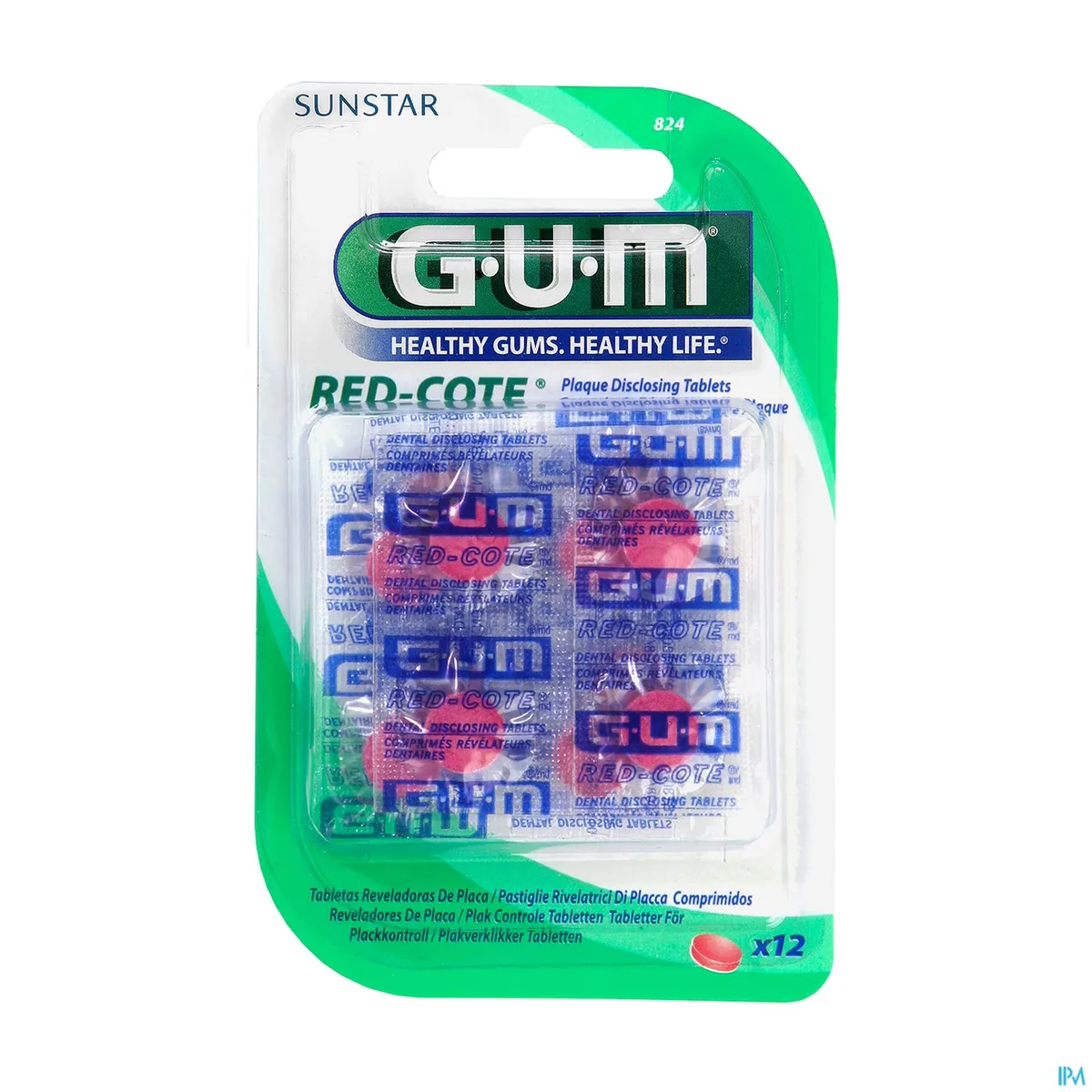 GUM Red-Cote 12 Tandplakverklikkers Tabletten