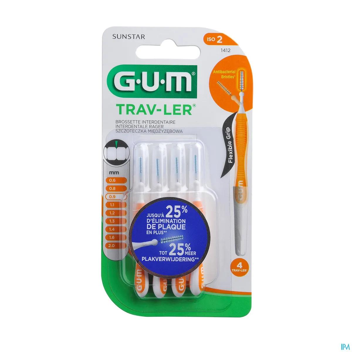 GUM TRAV-LER 4 Interdentale Borsteltjes 0,9mm