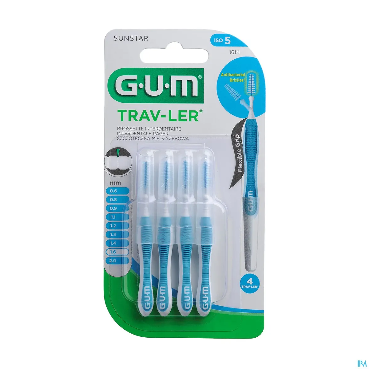 GUM TRAV-LER 4 Interdentale Borsteltjes 1,6mm