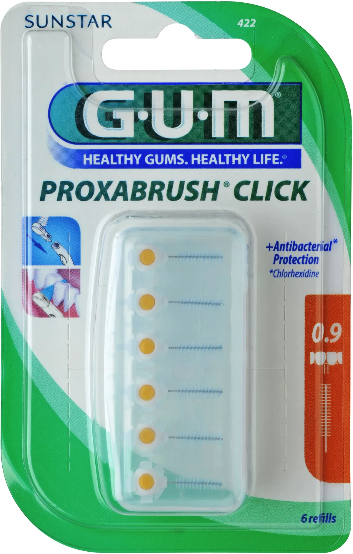 GUM Proxabrush Click 6 Refills 0,9mm
