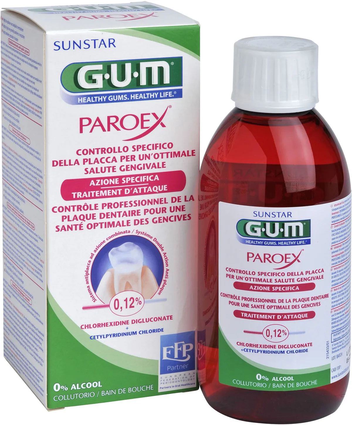 GUM Paroex Bain de Bouche Traitement d'Attaque 300ml