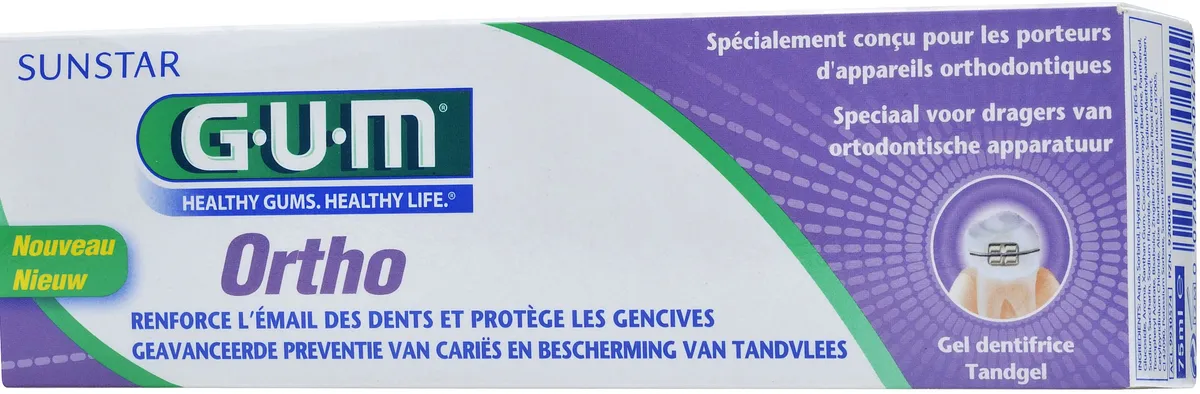 GUM Ortho Gel Dentifrice 75ml