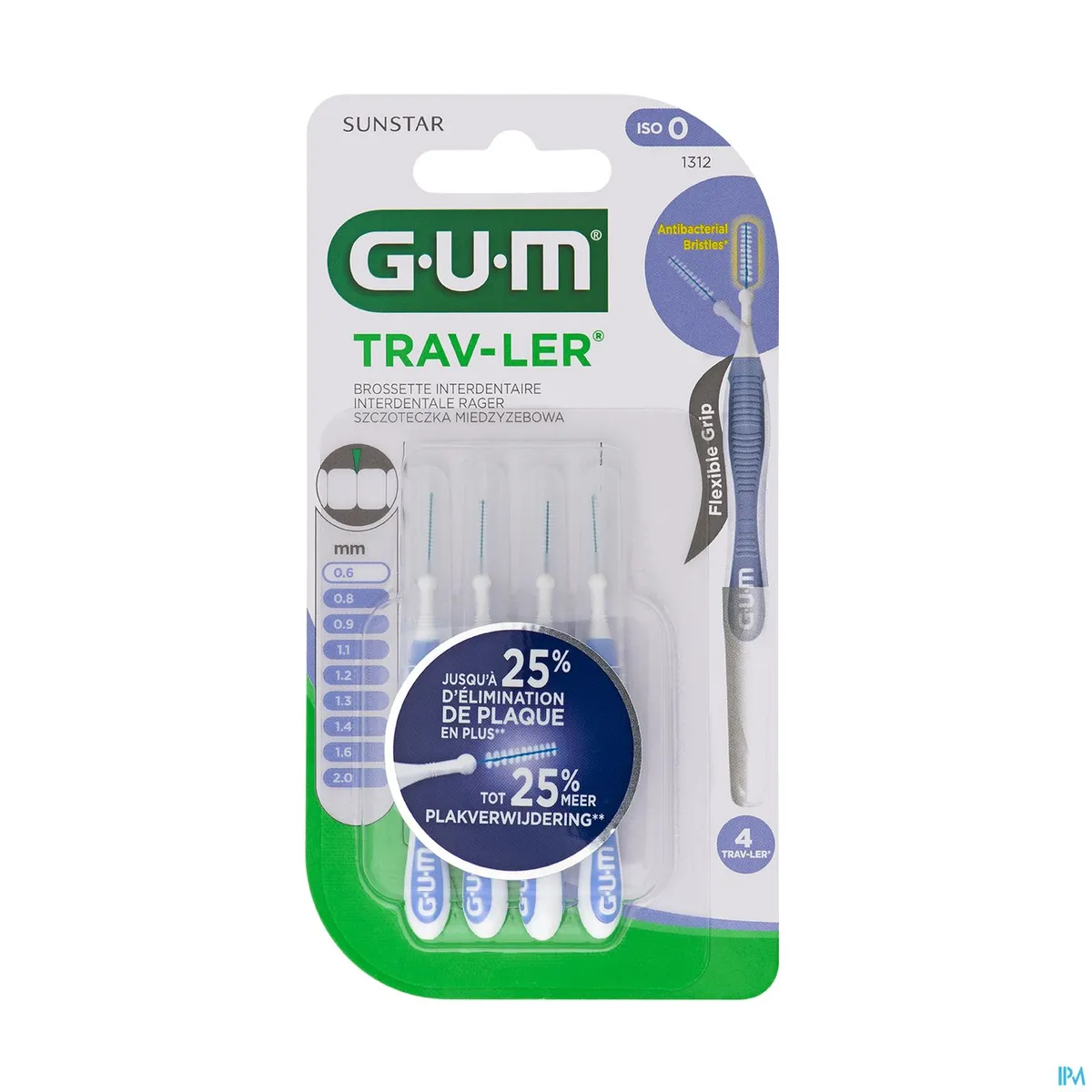 GUM TRAV-LER 4 Interdentale Borsteltjes 0,6mm