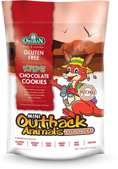 Orgran Mini Cookies Chocolat Zoo8x21,5g 4514