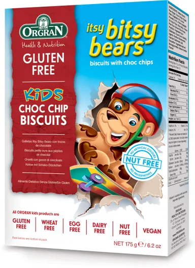 Orgran Kids Choc Chip Biscuits 175g