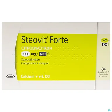 Steovit Forte 1000mg/800 IE 84 Kauwtabletten (Citroen)