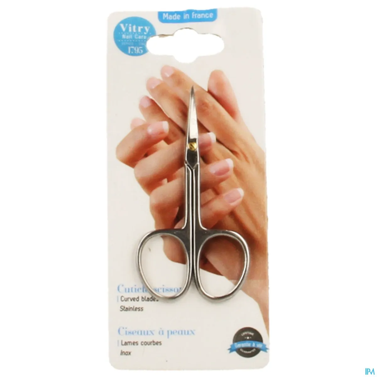 Vitry Classic Ciseaux Peaux Courbe Inox 1010