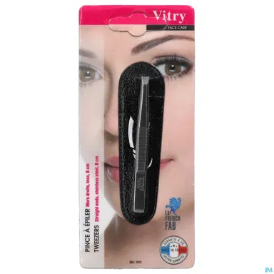 Vitry Classic Pince Epiler Droit Inox 1012