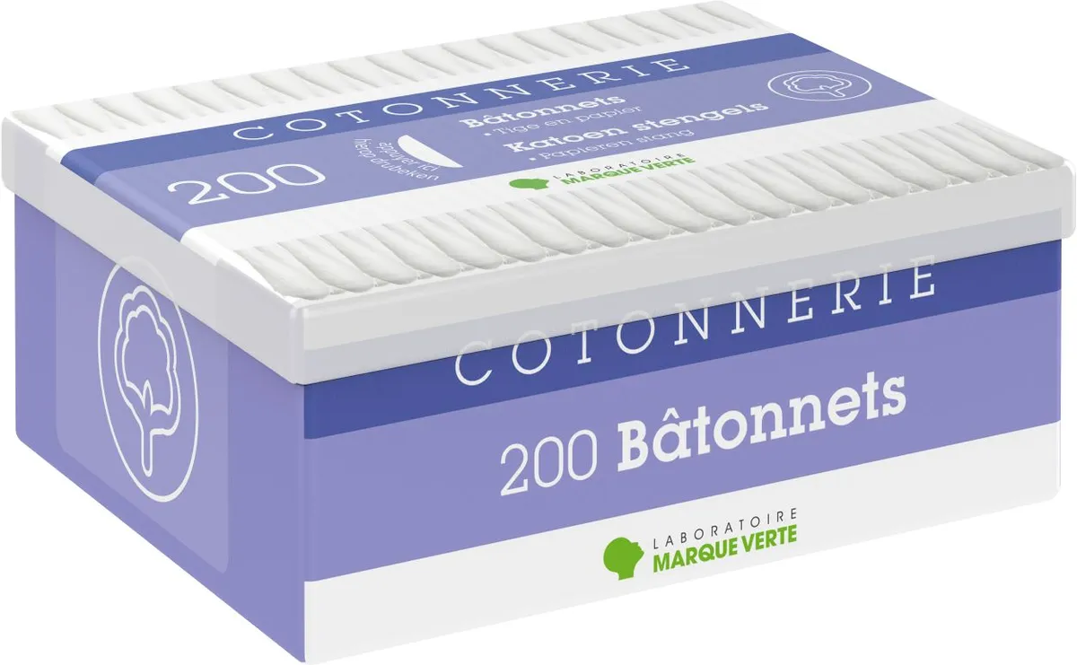 Marque Verte Coton-Tiges 200 Pièces