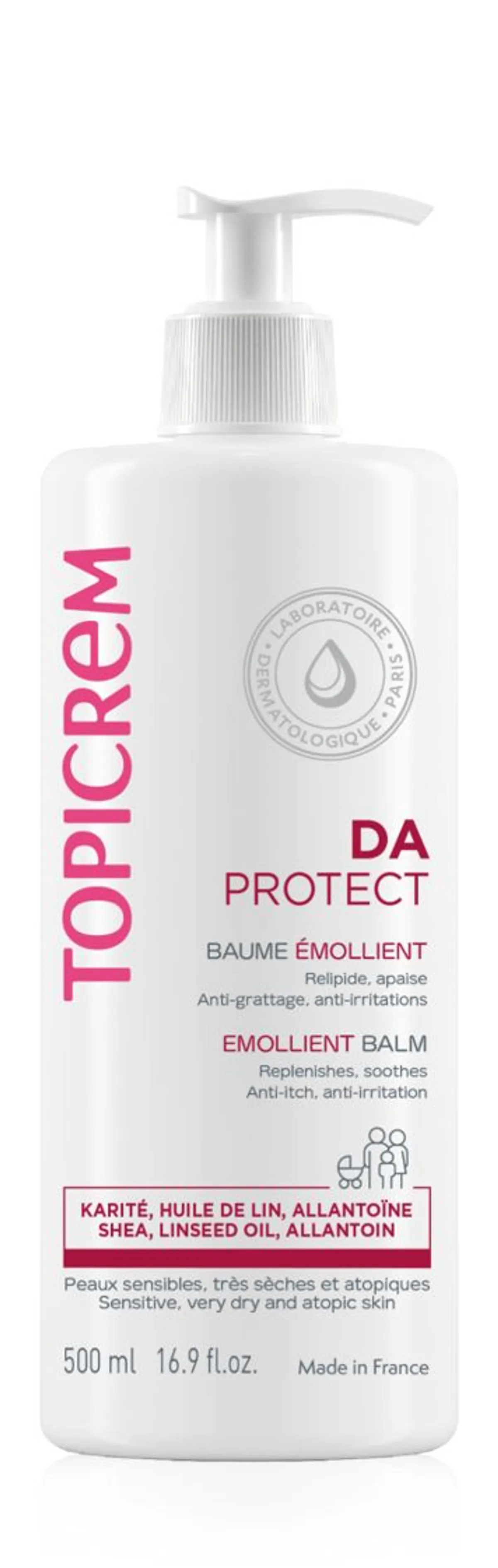 Topicrem DA Baume Emollient Visage et Corps 500ml