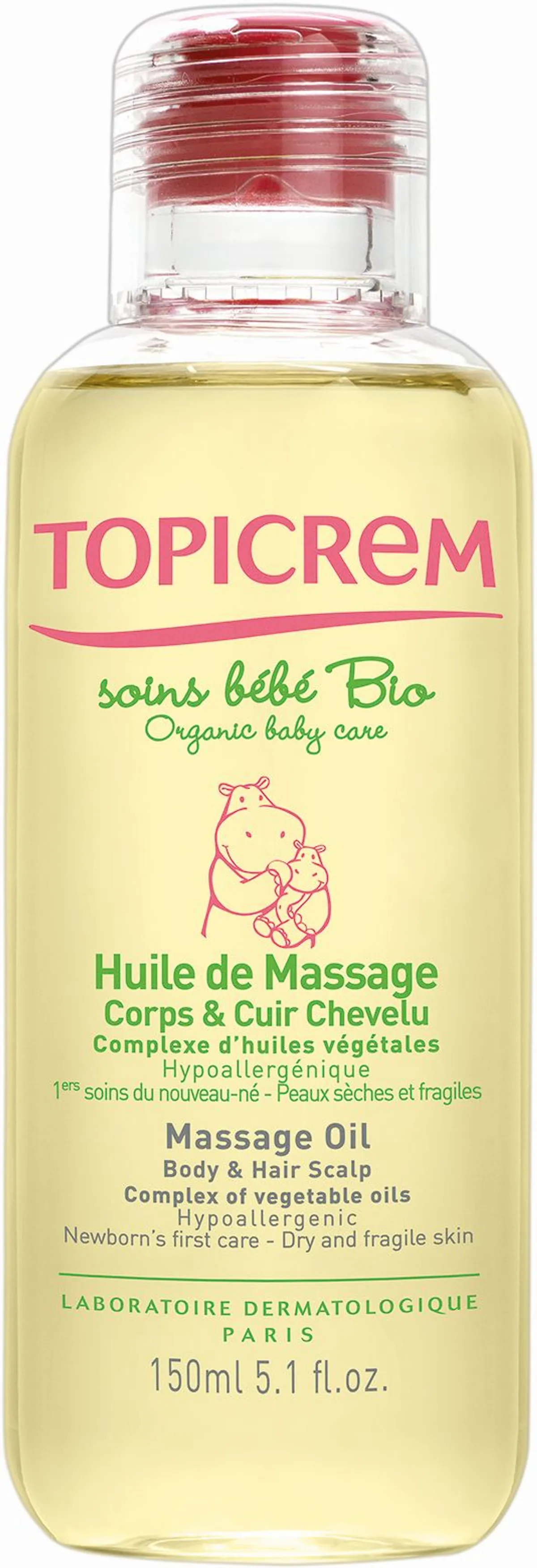 Topicrem Bébé Huile Massage 150ml