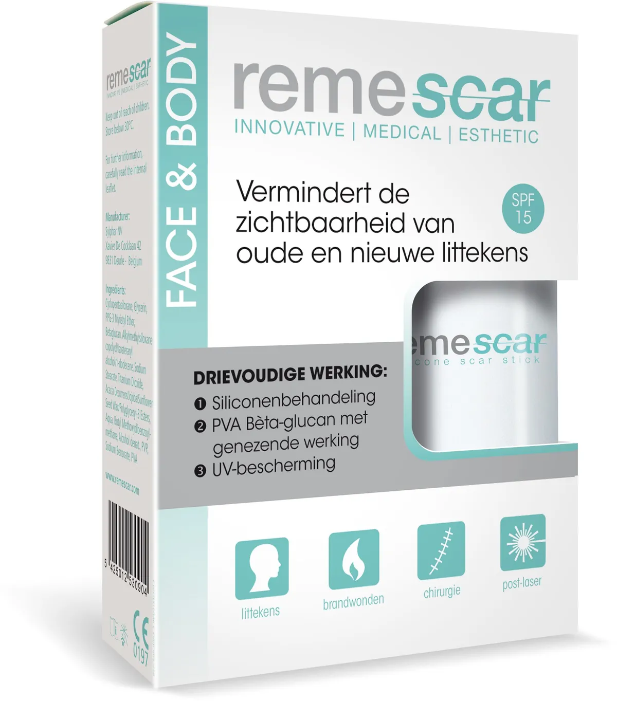 Remescar Gezicht en Lichaam Stick Silicone 10g