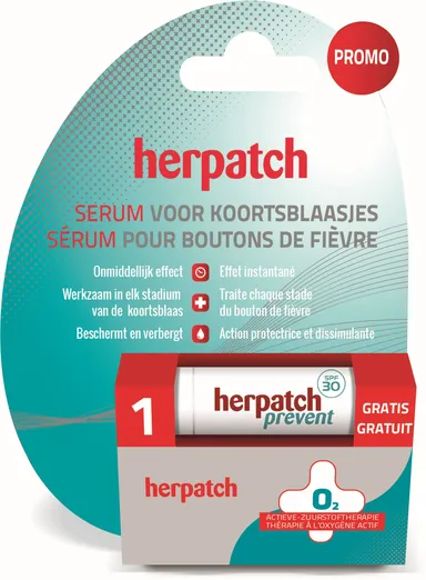 Herpatch Sérum 5ml (+ herpatch prevent SPF 30 gratis)