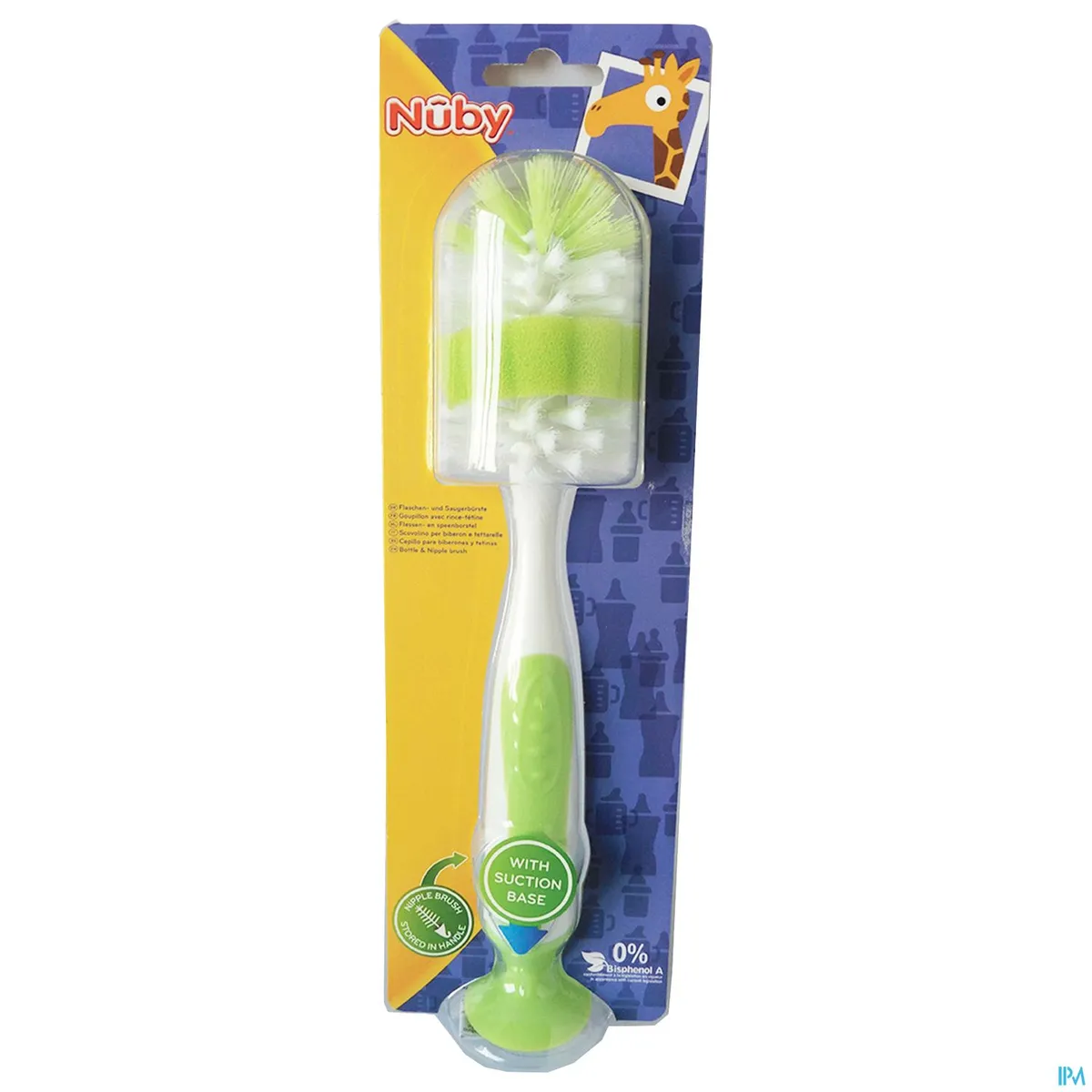 Nuby Flesborstel + Fles Geintegreerde Speen