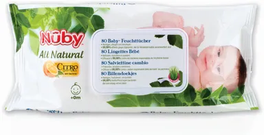 Nuby Citroganix 80 Lingettes Pour Le Change