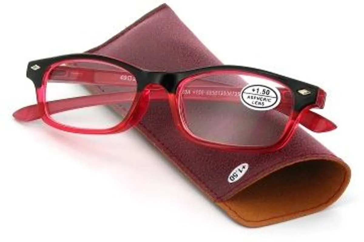Pharmaglasses Leesbril Dioptrie +3,00 Red