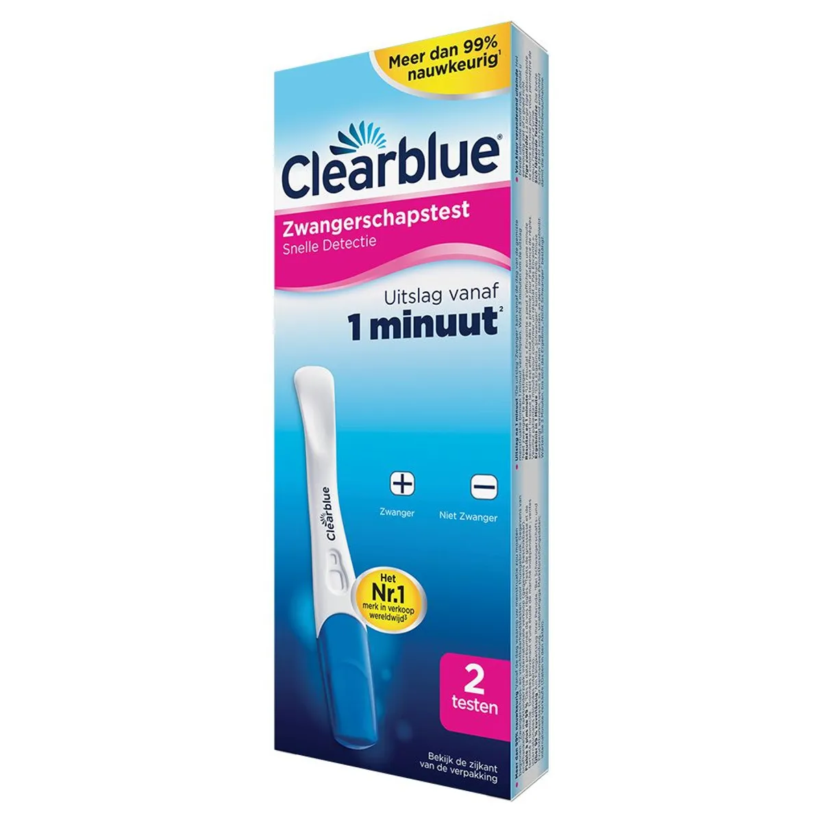 Clearblue Snelle Detectie Zwangerschapstest 2 Tests