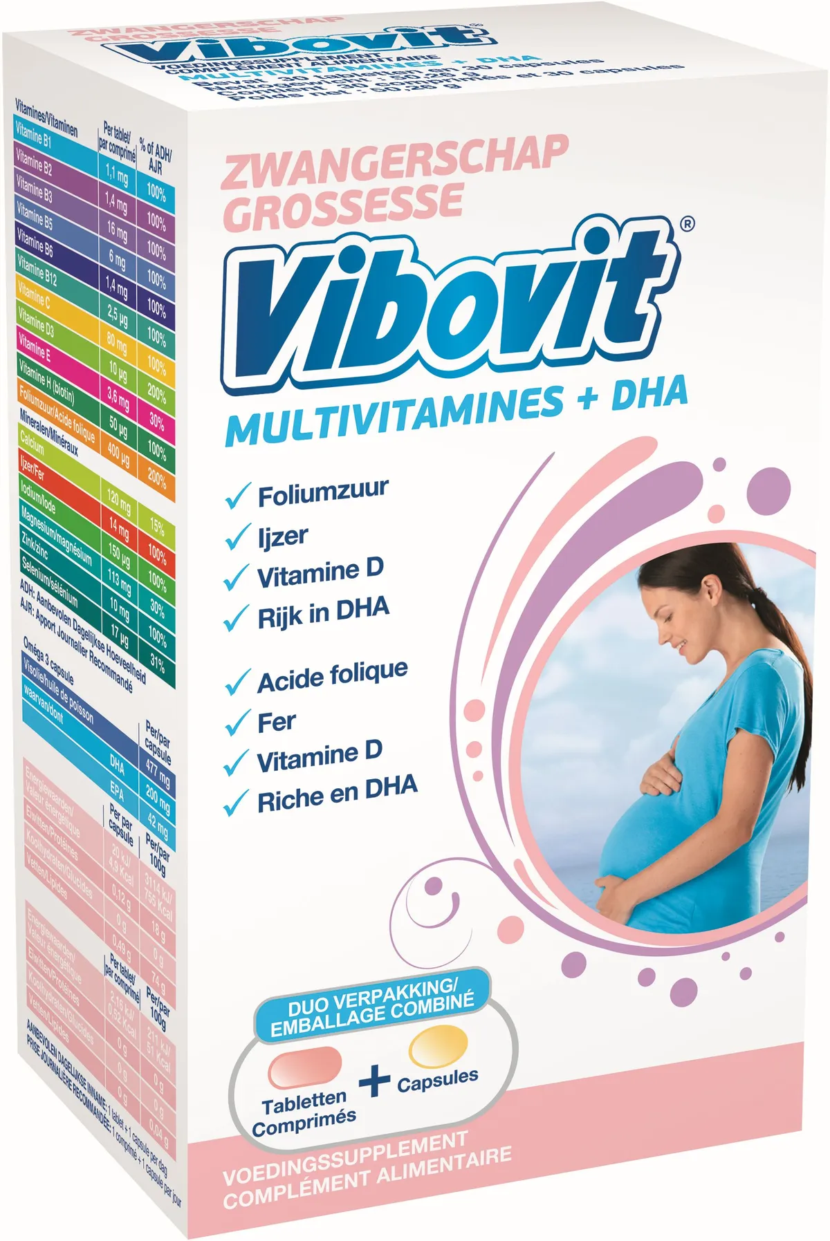 Vibovit Grossesse 30 Comprimés et 30 Capsules