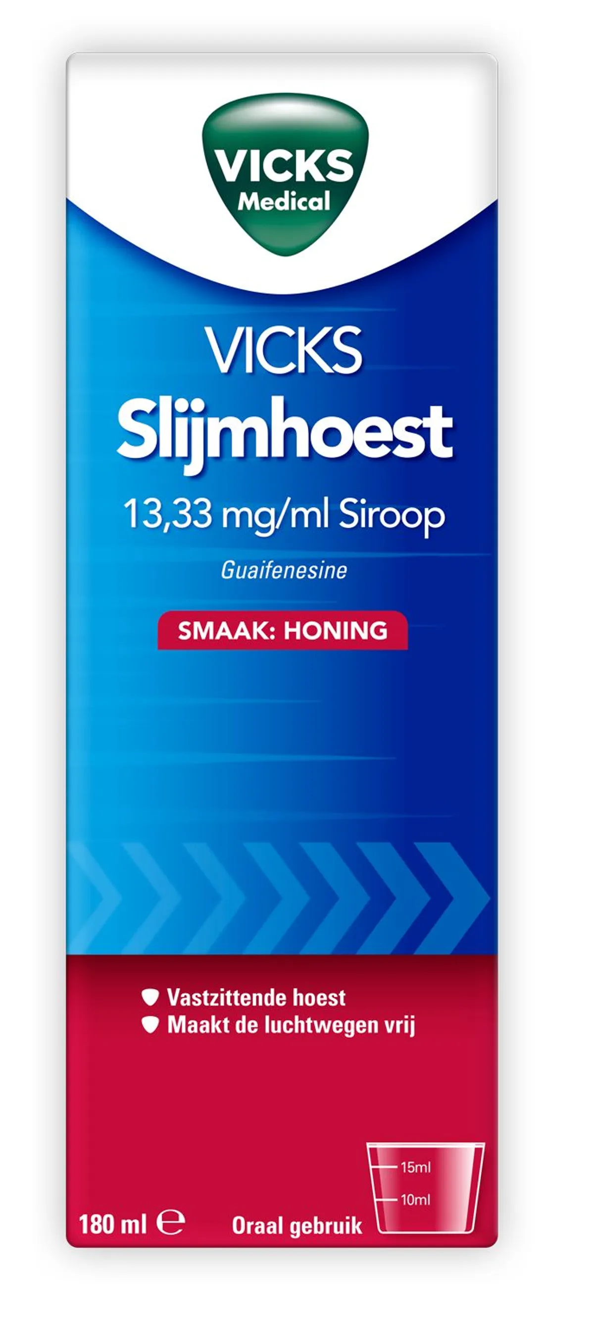 Vicks Expectorant Honing 13,33mg/ml Siroop 180ml