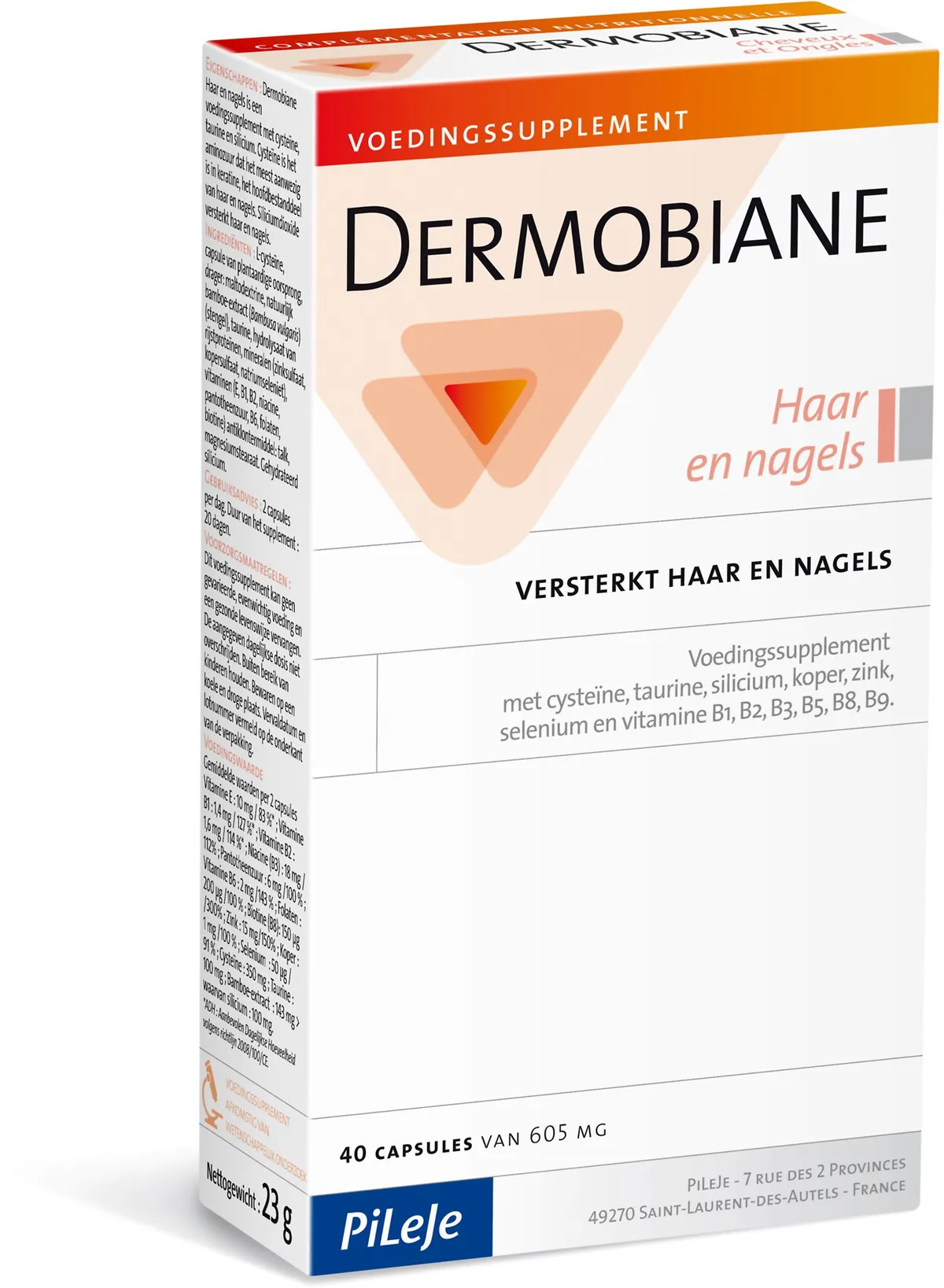 Dermobiane Haar En Nagels 40 Gelules x605mg