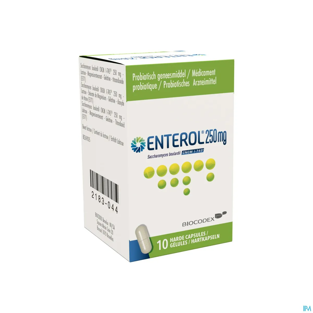 Enterol 250mg 10 gelules (pot)