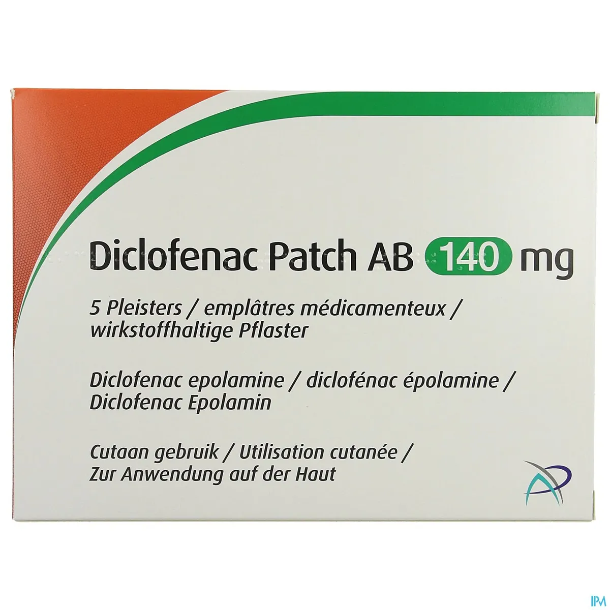 Diclofenac Patch AB 140mg Emplâtre Médicamenteux 5 Pièces