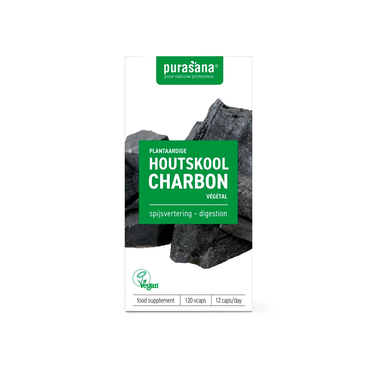 Purasana Charbon Végétal 120 Capsules