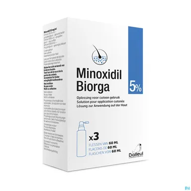 Minoxidil Biorga 5% Solution 3x60ml