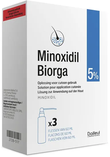 Minoxidil Biorga 5% Oplossing 3x60ml