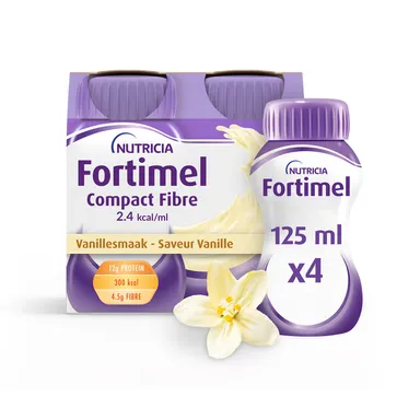 Fortimel Compact Vezel Vanille 4x125ml