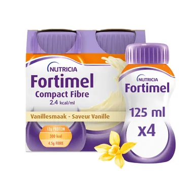 Fortimel Compact Vezel Vanille 4x125ml