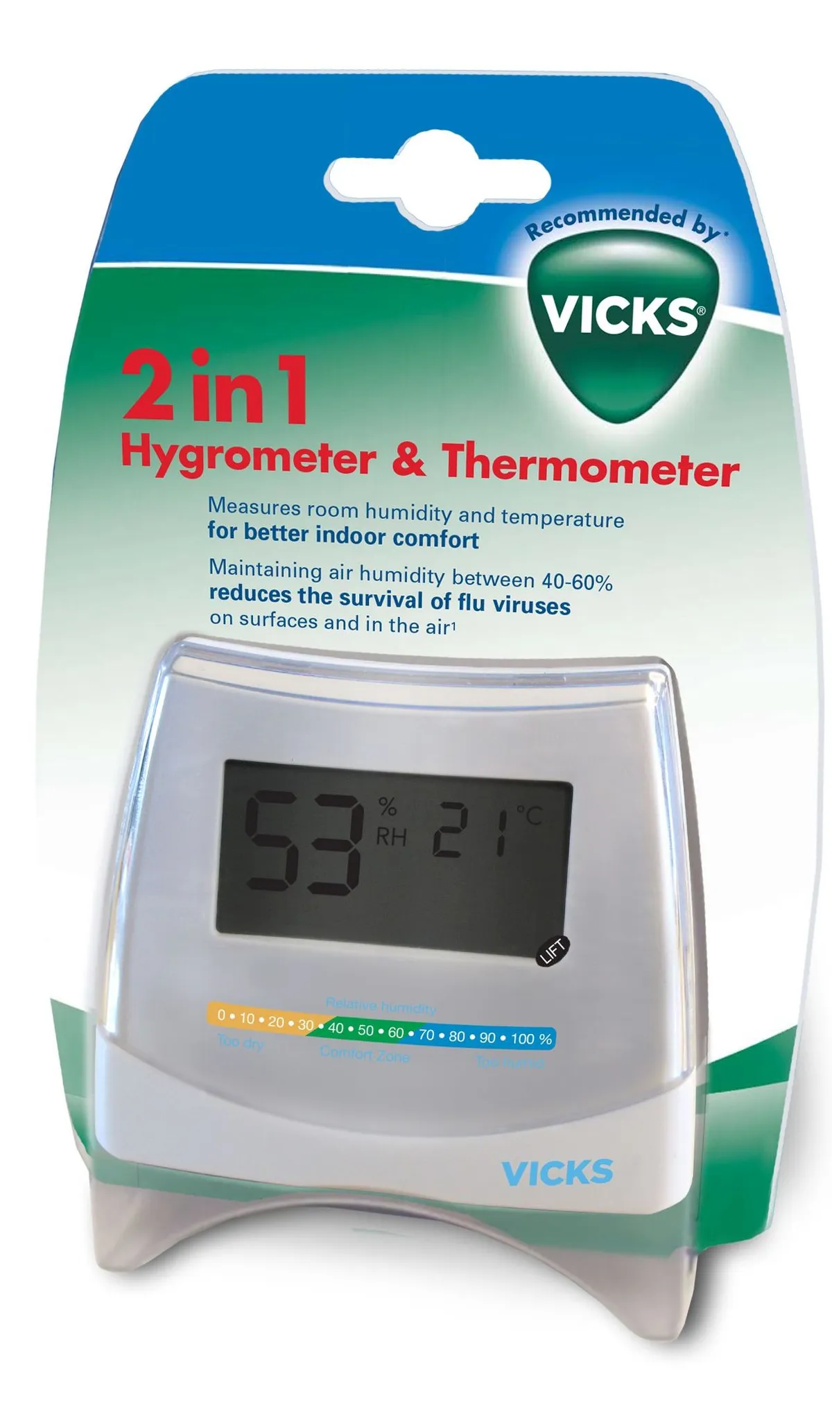 Vicks Hygrometre & Thermometre 2 En 1 V70emea