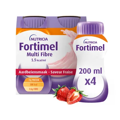 Fortimel MultiFibre 1,5Kcal Fraise 4x200ml