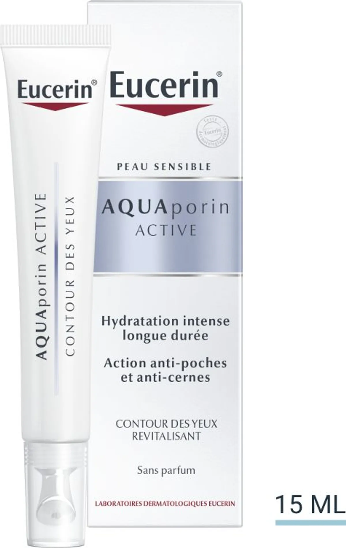 Eucerin AQUAporin ACTIVE Contour des Yeux Revitalisant Hydratation Intense longue durée 15ml