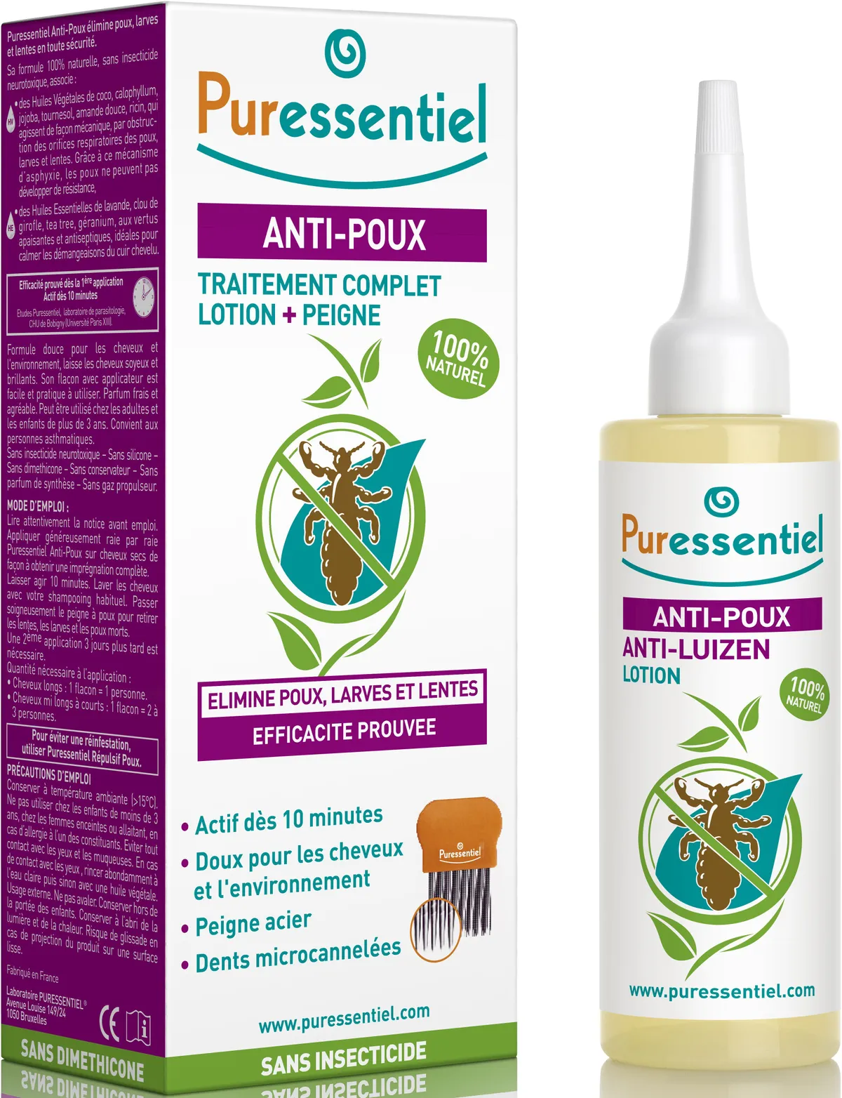 Puressentiel Lotion Anti Poux 100ml Avec Peigne