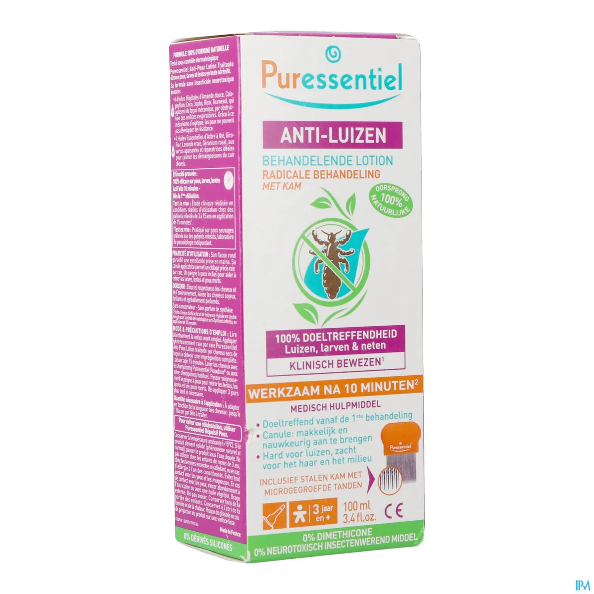 Puressentiel Antiluizenlotion 100ml Met Kam
